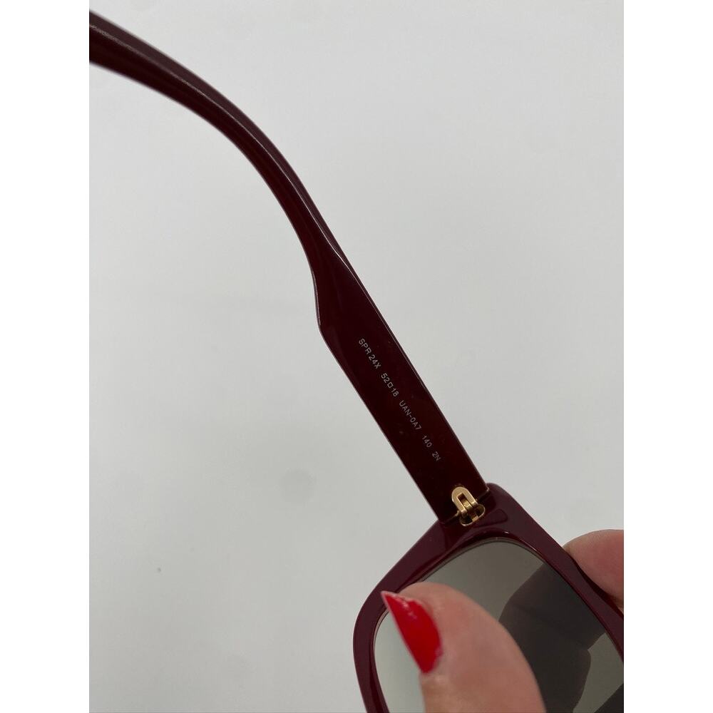 Prada Burgundy Acetate Sunglasses - Picture 8 of 9